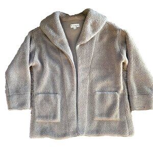 Medium Tan Beige Cardigan Teddy Bear Koolaburra by Ugg Super Plush Relaxed Fit